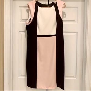 Connected Apparel Career Colorblock Dress